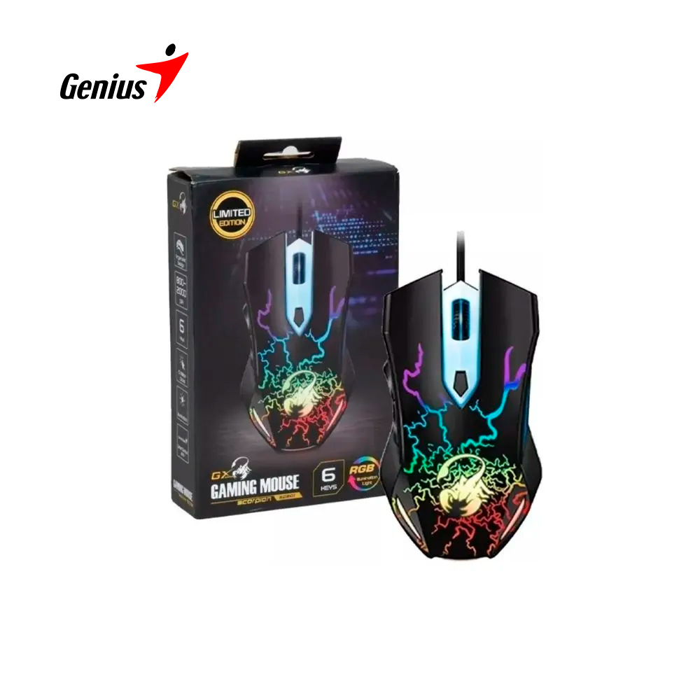 Sensor Genius Mouse Gamer Genius GX Scorpion Spear RGB 2000 DPI | Oficial